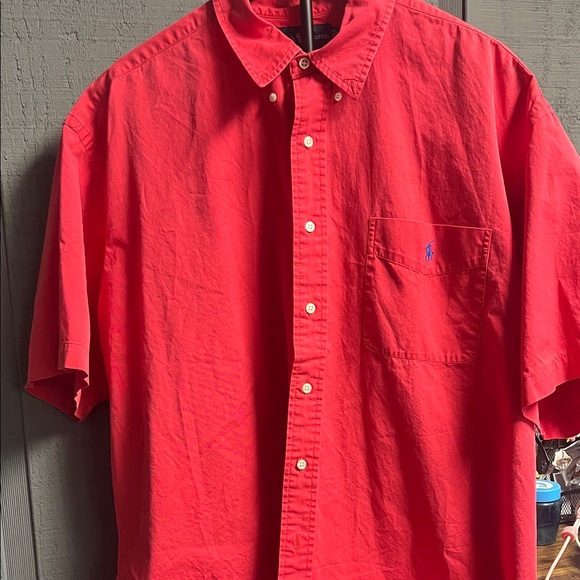 Ralph Lauren Blue Label Bright Red Button up Shirt - Picture 4 of 4